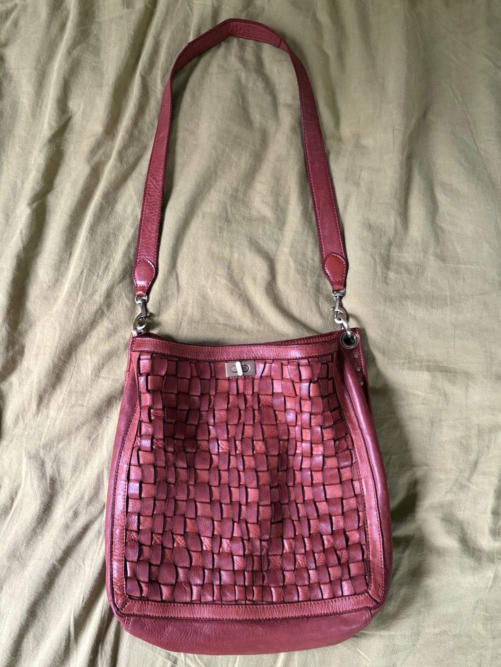 Marta Ponti Leather Shoulder Bag